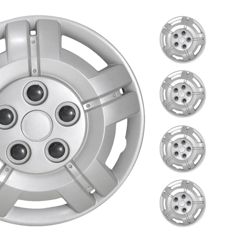 Montana Hub Caps Wheel Cover 15" Silver Full Set 4 pcs.