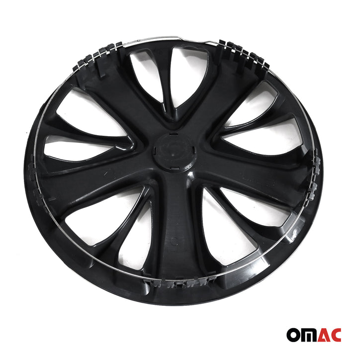 4x 15" Wheel Covers Hubcaps for Alfa Romeo Black