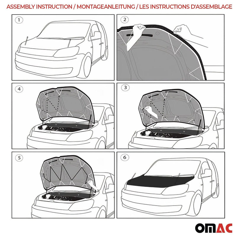 2014-2024 RAM ProMaster Car Bonnet Mask Hood Bra Chequered