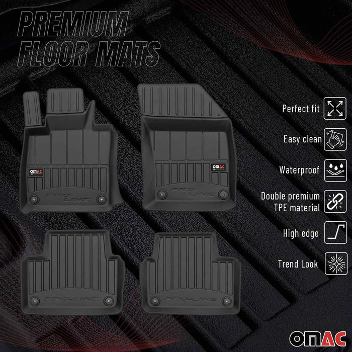 OMAC Premium Floor Mats for Volvo V60 2020-2023 All-Weather Heavy Duty 4Pcs