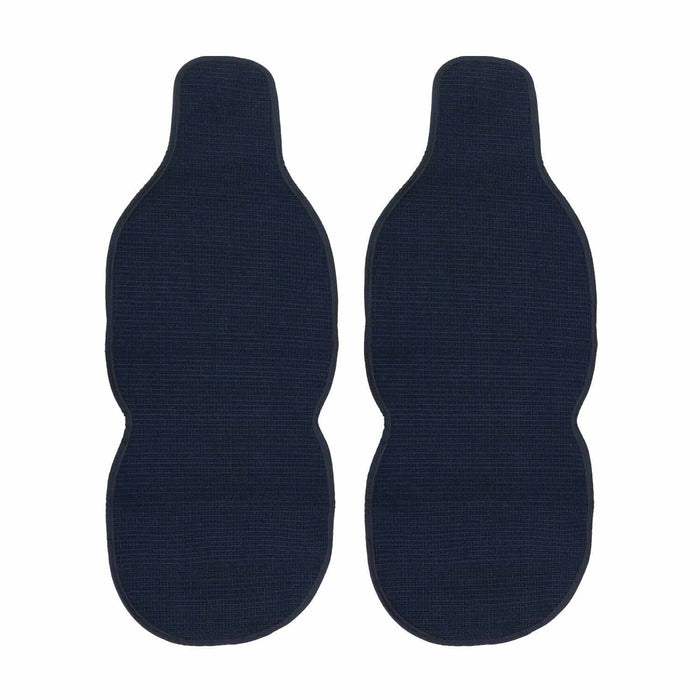 Antiperspirant Front Seat Cover Pads for Toyota Black Dark Blue 2 Pcs