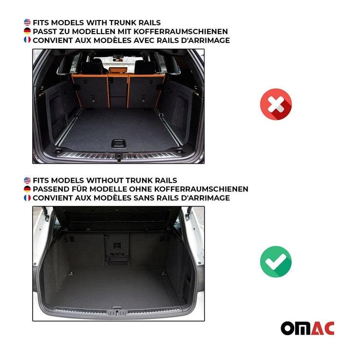 OMAC Premium Cargo Mats Liner for BMW X5 F15 F85 2014-2018 Rubber TPE Black 1Pc