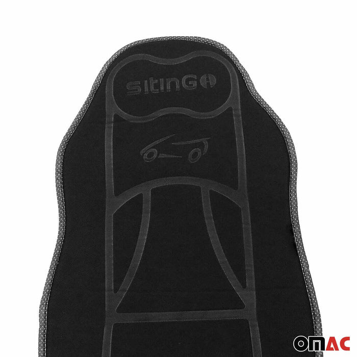 Car Seat Protector Cushion Cover Mat Pad Black for Fiat Black 2 Pcs