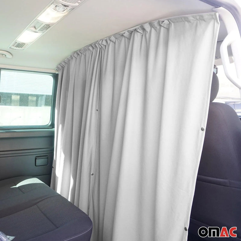 Cabin Divider Curtains Privacy Curtains for Chevrolet Express Gray 2 Curtains