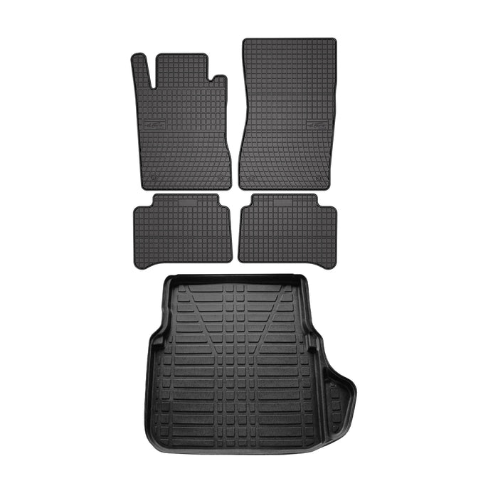 Floor Mats Cargo Liner Set for Mercedes E Class W211 Sedan 2004-2009 All-Weather