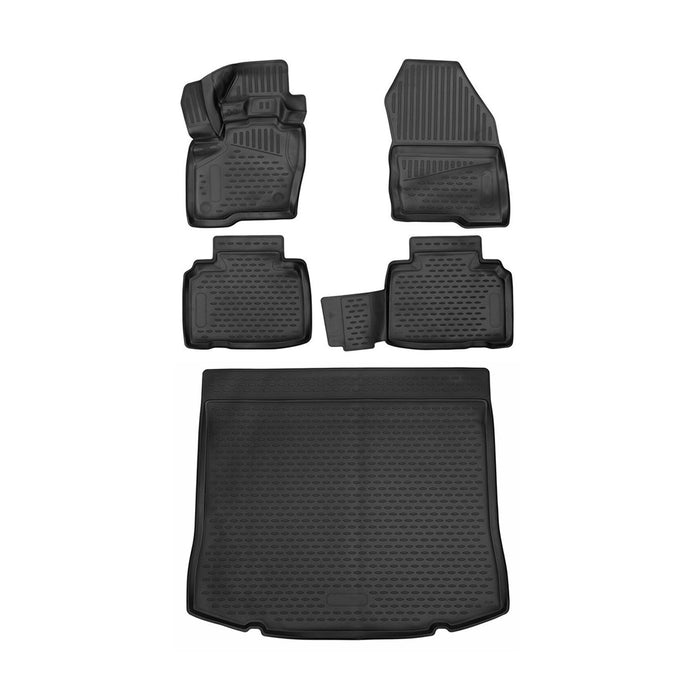 Custom Floor Mats & Cargo Liners for Ford Edge 2015-2019 Black 5 Pcs