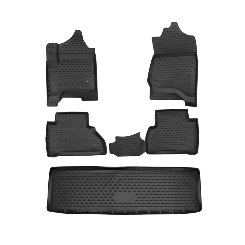 Custom Floor Mats & Cargo Liners for Cadillac Escalade 2015-2020 Black 5 Pcs - OMAC USA