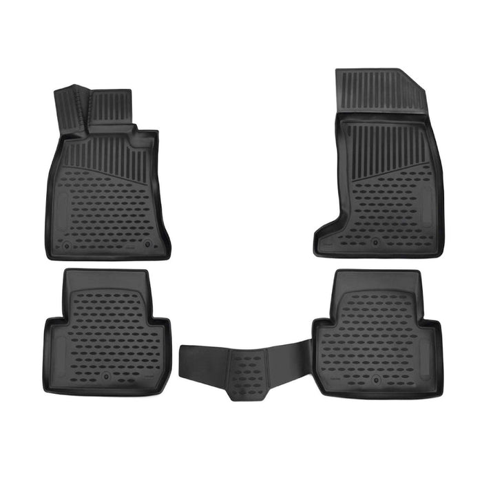 OMAC Floor Mats Liner for Kia Stinger 2018-2023 Black TPE All-Weather 4 Pcs