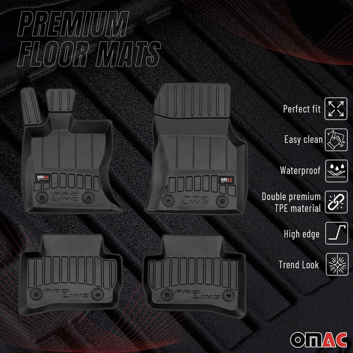 OMAC Premium Floor Mats for Jaguar F-Pace 2017-2024 All-Weather Heavy Duty