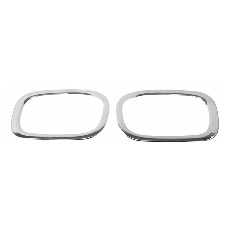 Rear Reflector Lamp Rim Frame for Jeep Renegade 2019-2023 Silver Steel 2 Pcs