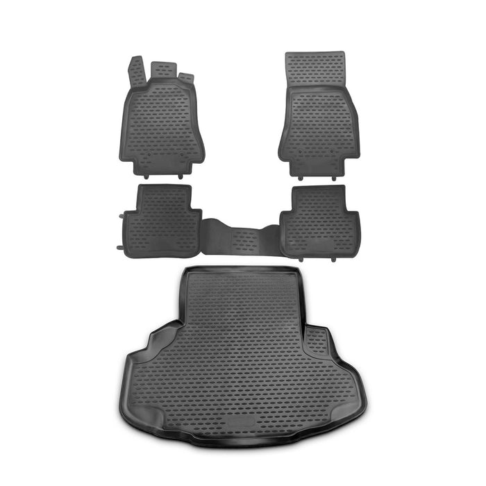 Custom Floor Mats & Cargo Liners for Jaguar XF 2009-2015 Black 5 Pcs