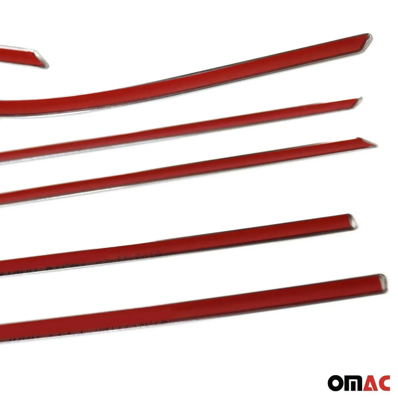 Window Molding Trim Streamer for Toyota Prius Wagon 2012-2015 Steel Silver 8 Pcs - OMAC USA