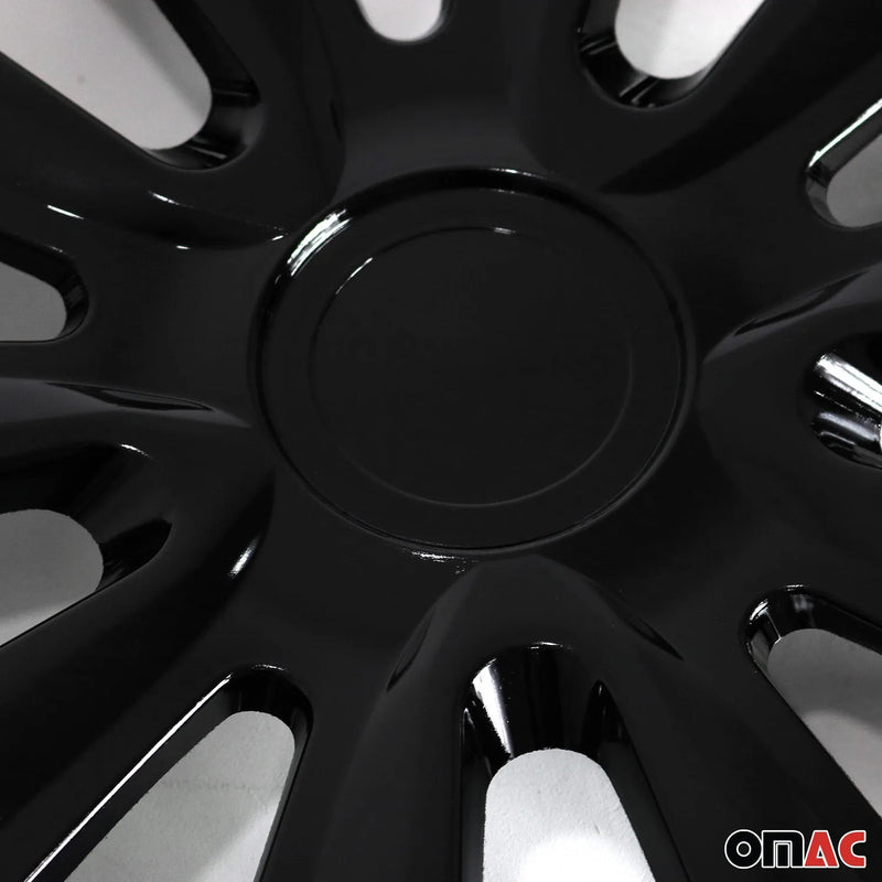 New York Hub Caps Wheel Cover 16" Black Full Set 4 pcs.