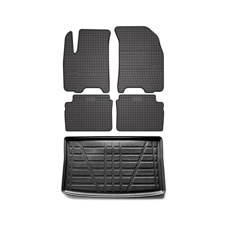 2004-2011 Chevrolet Aveo Hatchback Floor Mats & Cargo Liner Full Set All Weather Black