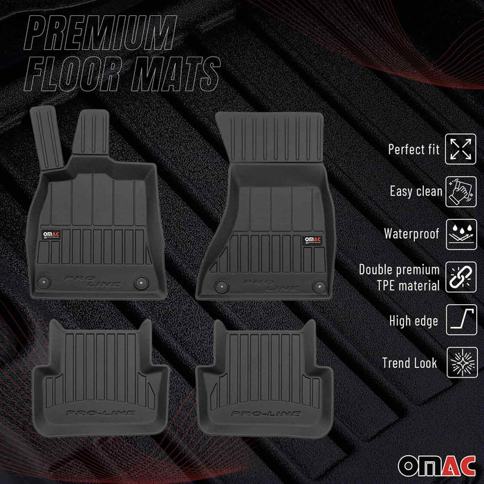 OMAC Premium Floor Mats for Audi A4 Allroad Wagon 2009-16 Waterproof Heavy Duty