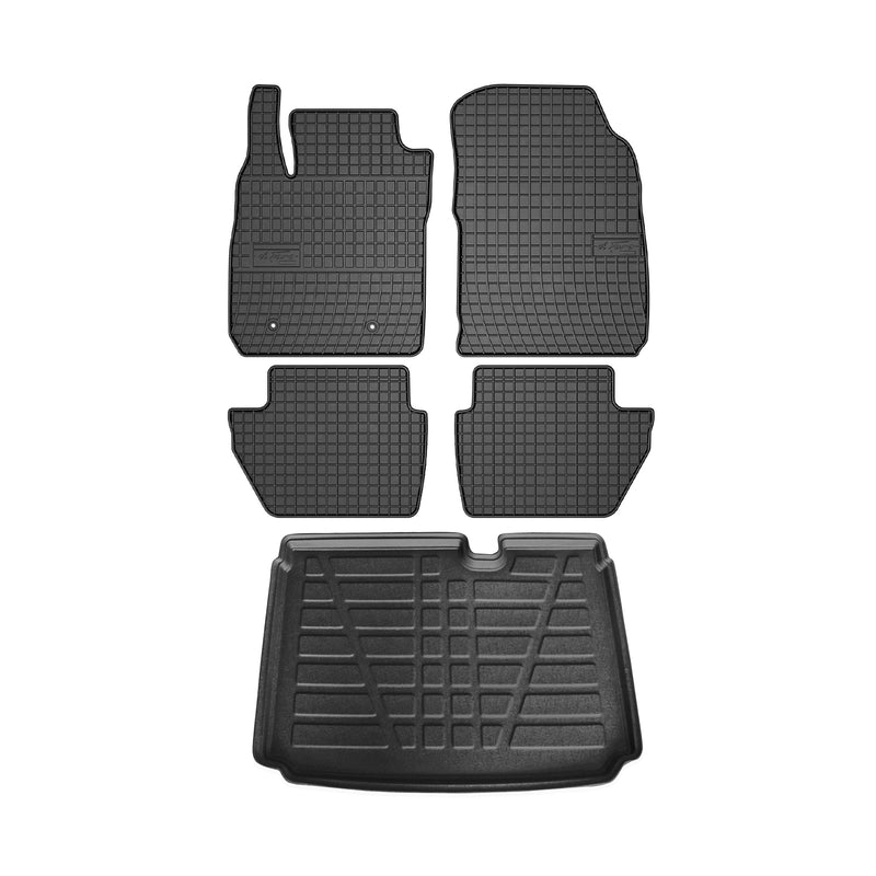 2018-2022 Ford EcoSport Floor Mats & Cargo Liner Full Set All Weather Black