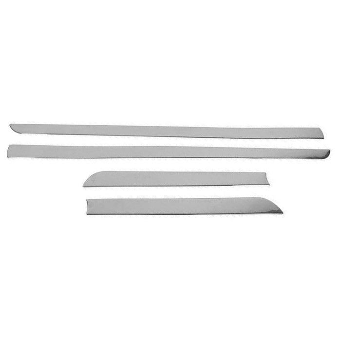 Side Door Molding Trim Skirt Garnish for Land Rover Stainless Steel Silver 4 Pcs