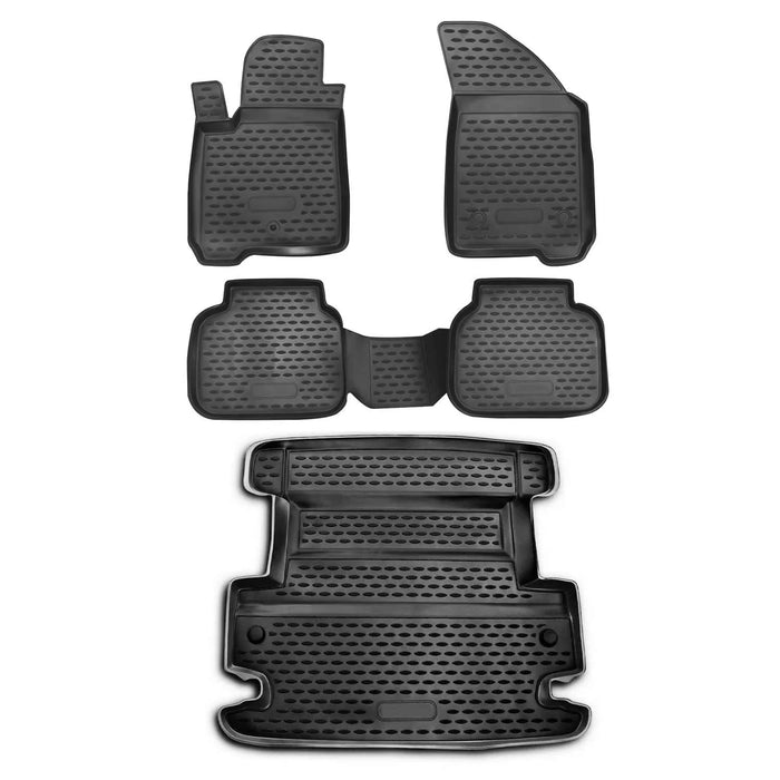 Custom Floor Mats & Cargo Liners for Dodge Journey 2009-2011 Black 5 Pcs