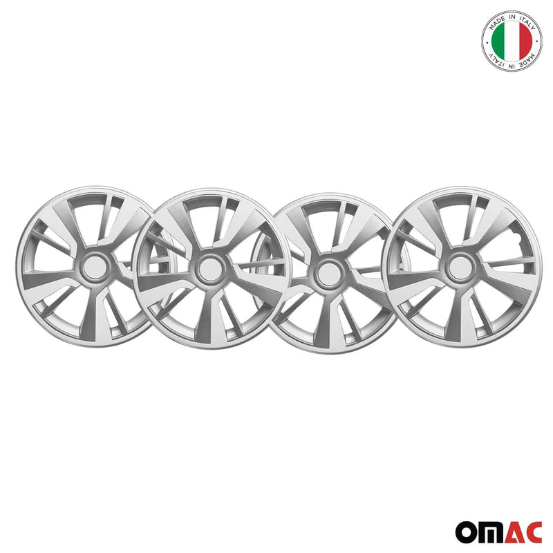 Twintone Hub Caps Wheel Cover 16" Grey & White Insert Full Set 4 pcs.