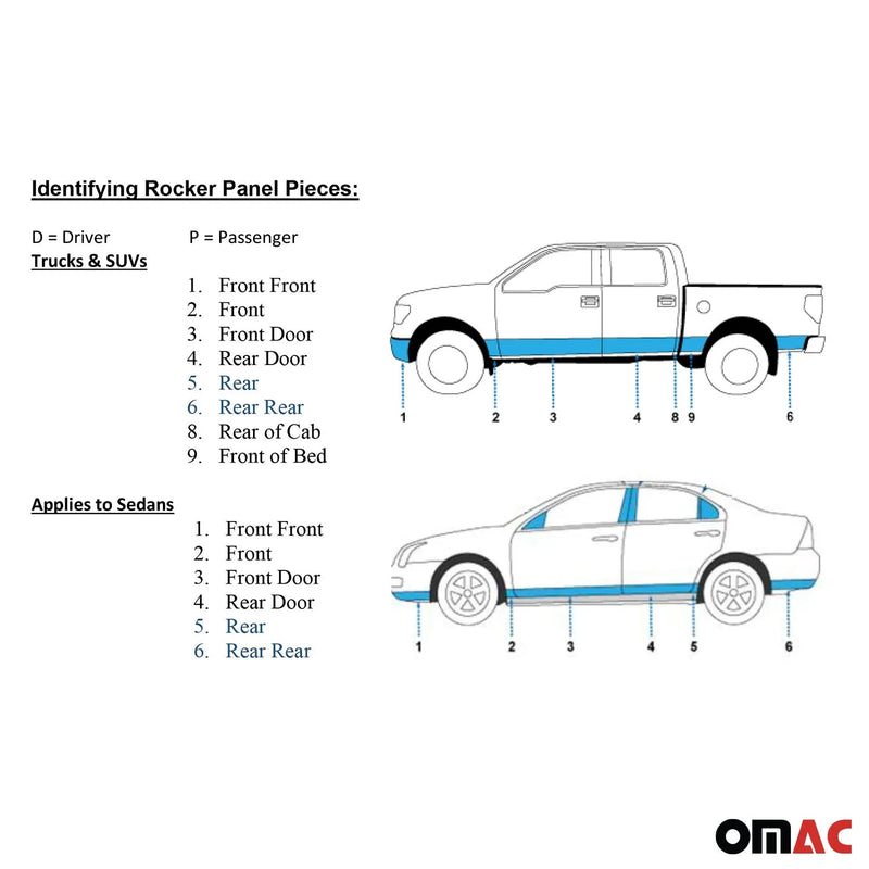 2004-2009 Lexus RX330 Stainless Steel Rocker Panel Trim 4Pc