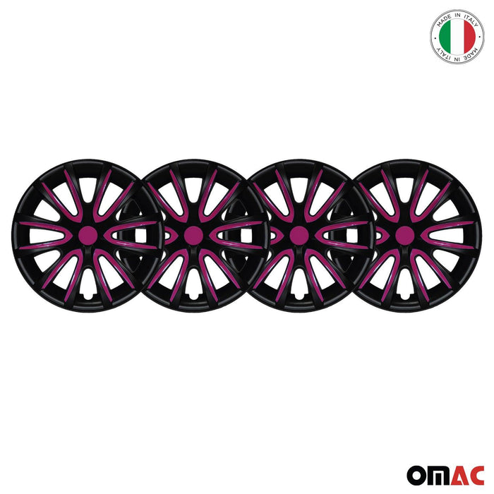 16" Wheel Covers Hubcaps for Hyundai Black Matt Violet Matte - OMAC USA