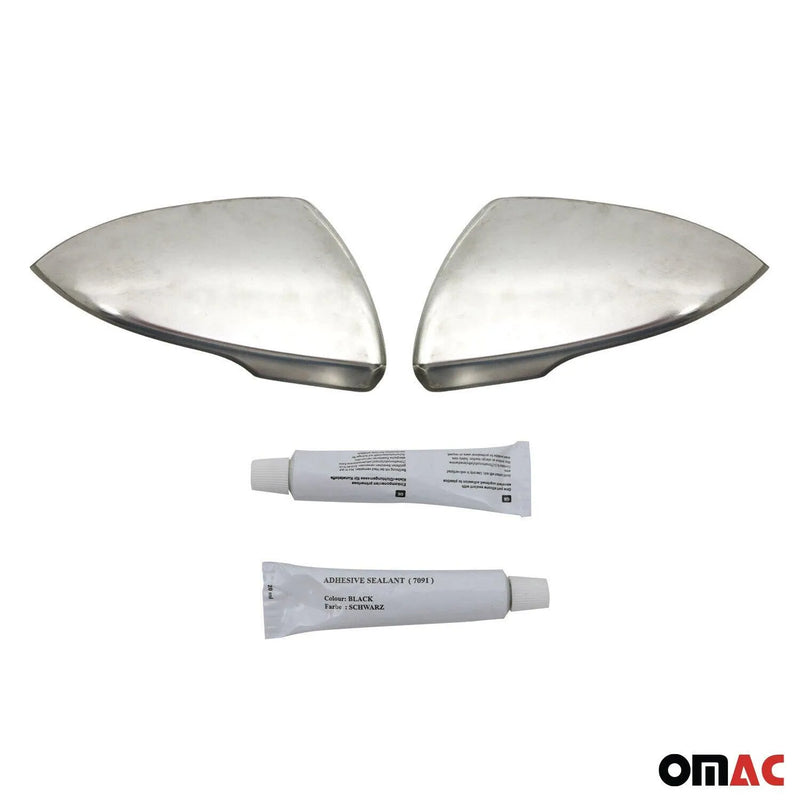 Side Mirror Cover Caps Fits Kia Optima 2016-2020 Steel Silver 2 Pcs - OMAC USA