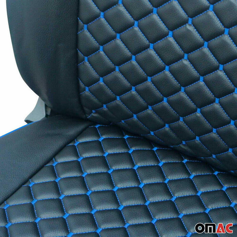 2006-2018 Mercedes Sprinter W906 Leather Custom fit Seat Covers Black Blue