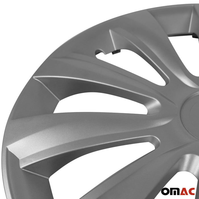 16 Inch Wheel Covers Hubcaps for Kia Silver Gray Gloss