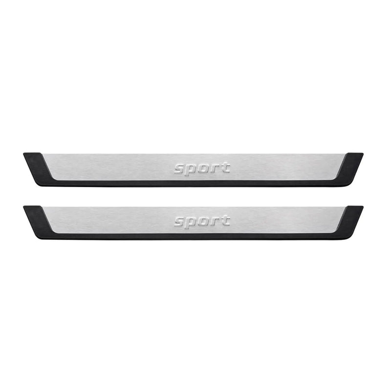 Door Sill Scuff Plate Scratch Protector for Ford F Series Sport Steel Silver 2x