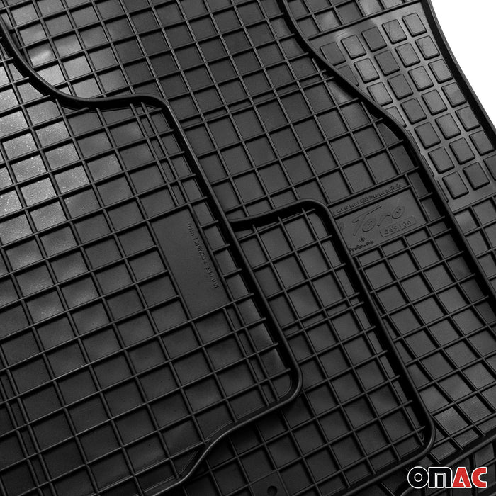 OMAC Floor Mats Liner for Audi A4 Sedan Wagon 2001-2008 Black Rubber All-Weather