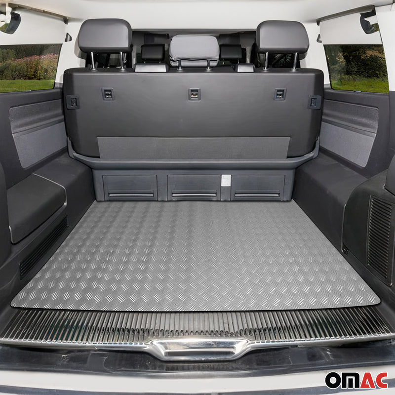 Rubber Pickup Trunk Mat Truck Bed Liner Trimmable Flooring Mat Black & Grey