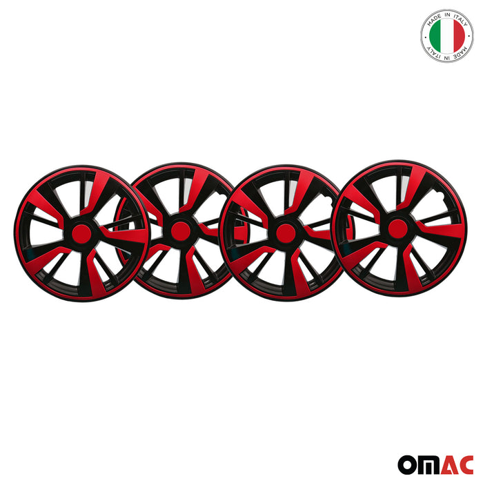 16" Wheel Covers Hubcaps fits Mitsubishi Red Black Gloss