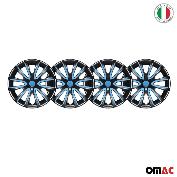 16" Wheel Covers Hubcaps for Mazda Black Blue Gloss - OMAC USA