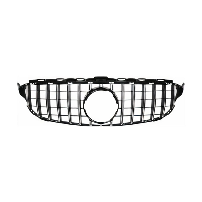 2015-2018 Mercedes C Class W205 Sedan Front Grille GT R Style Chrome W/O Camera Hole