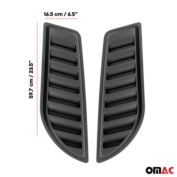 Hood Scoop Vent Air Flow Intake for RAM 2500 2012-2018 Black 2 Pcs