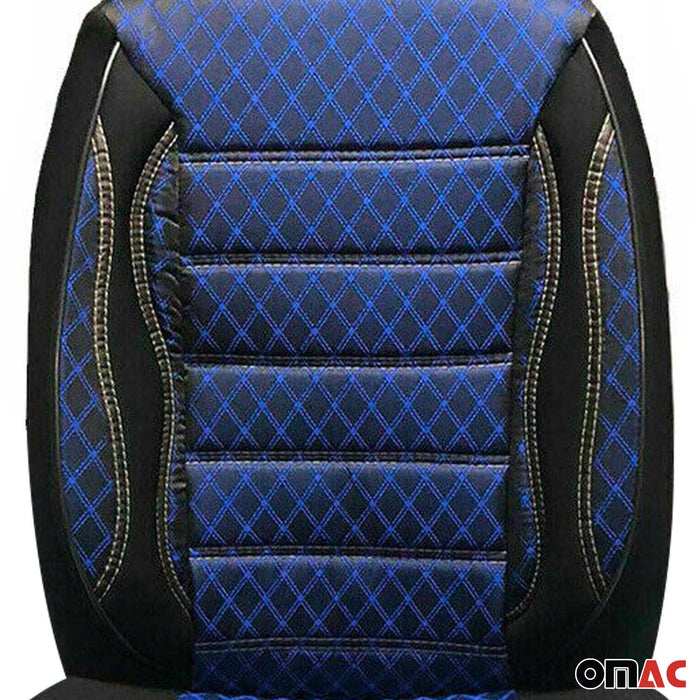 Front Car Seat Covers Protector for Jaguar Black Blue Cotton Breathable