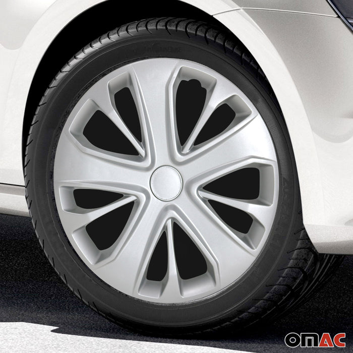 4x 15" Wheel Covers Hubcaps for Kia Silver Gray