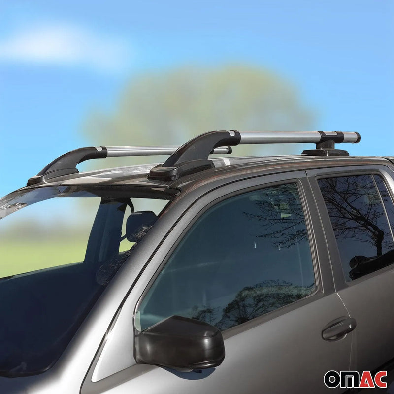 Top Roof Rack Side Rails for Ford Ranger Double Cab 2006-2012 Gray 4 Pcs - OMAC USA