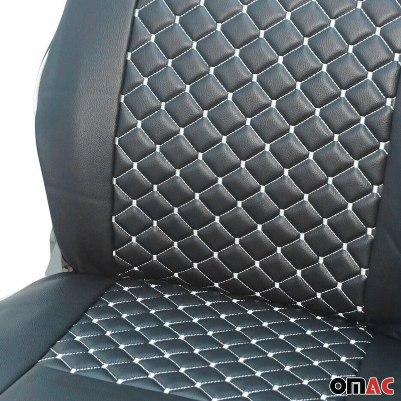 2014-2024 RAM ProMaster Leather Custom fit Car Seat Covers Black White