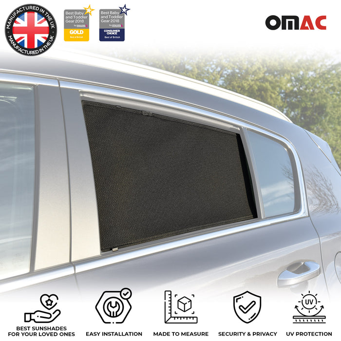 Side Rear Window Curtain Mesh UV Block for Kia Sportage 2015-2016 Black 2Pcs