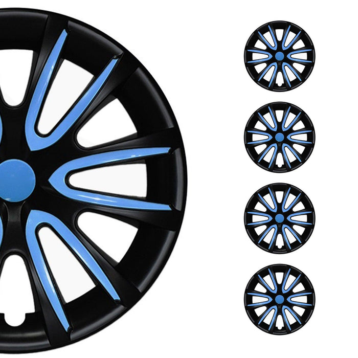 16" Wheel Covers Hubcaps for Subaru Crosstrek Black Matt Blue Matte