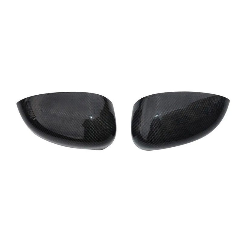 Side Mirror Cover Caps Fits Fiat 500 500C 2012-2019 Carbon Fiber Black 2 Pcs - OMAC USA