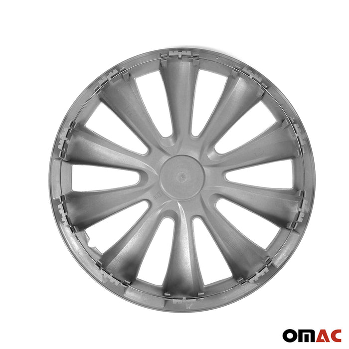 16 Inch Wheel Covers Hubcaps for Tesla Silver Gray Gloss