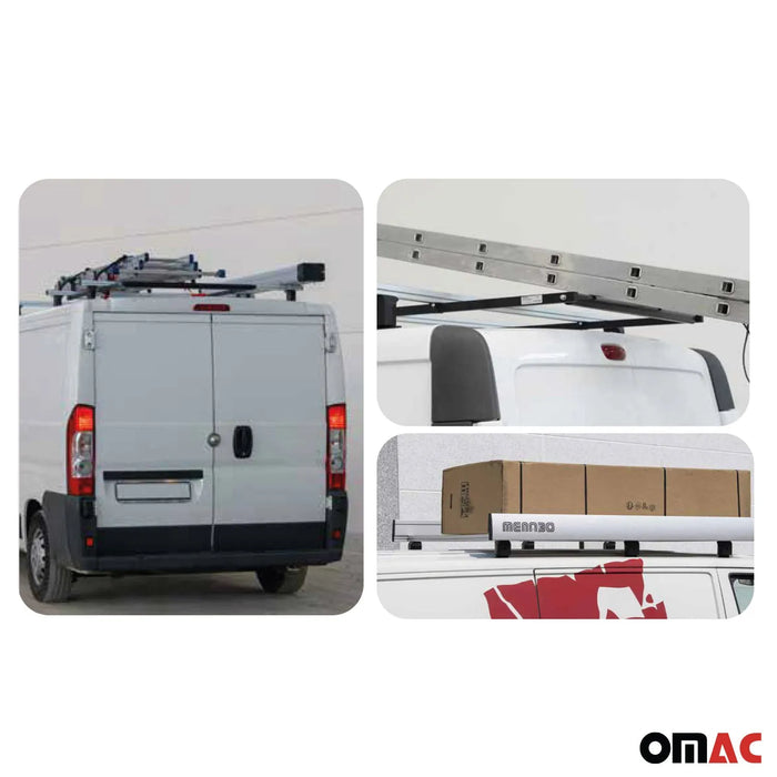 Professional Roof Racks Cross Bars Set for Nissan NV200 2013-2021 Gray 3Pcs