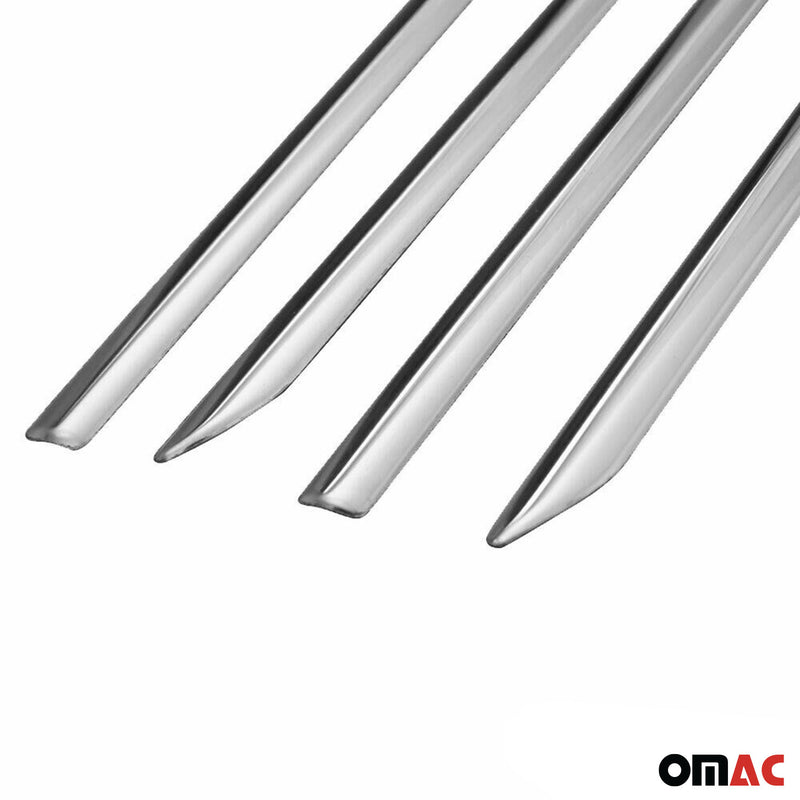 2010-2016 Audi A4 Side Door Molding Trim Skirt Garnish Steel Silver 4 Pcs