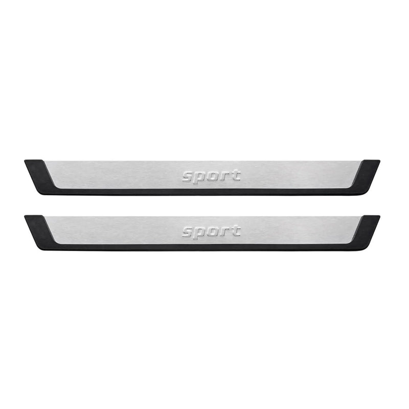 Toyota 4Runner Door Sill Scuff Plate Scratch Protector Sport Steel Silver 2 Pcs