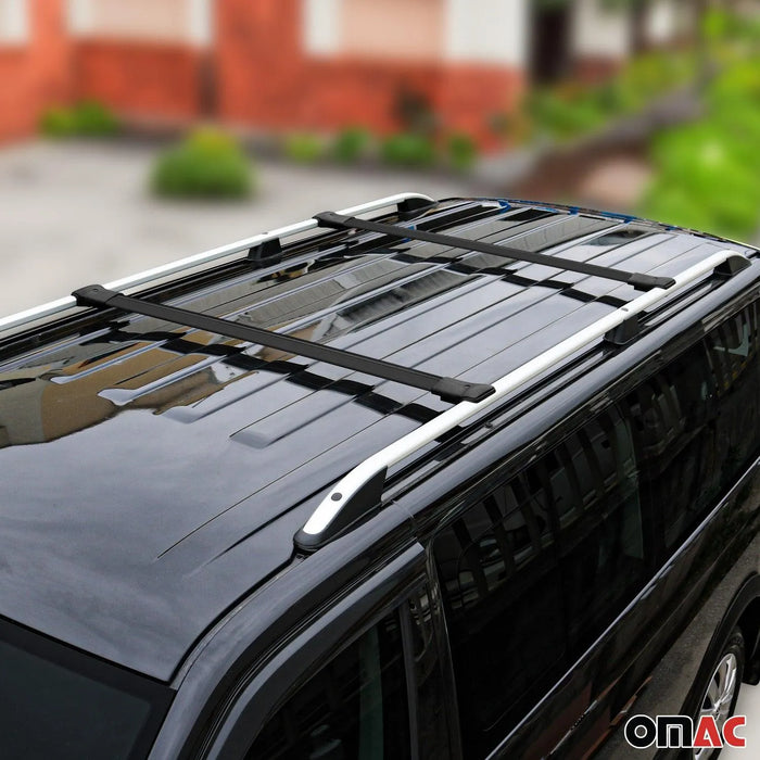 Roof Rack Cross Bars Luggage Carrier for Dodge Journey 2011-2020 Alu Black 2x