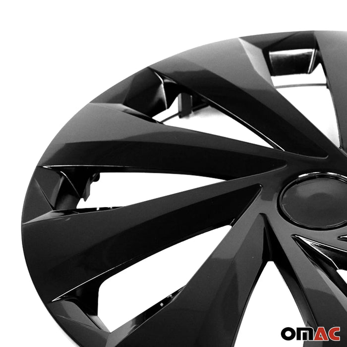 15 Inch Wheel Rim Covers Hubcaps for Jeep Black Gloss