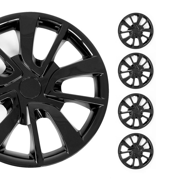 15 Inch Wheel Covers Hubcaps for Land Rover Black Gloss