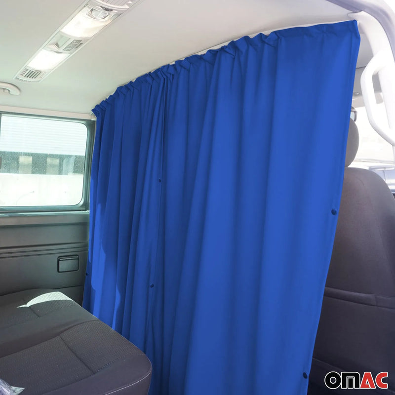 Ford Transit Cabin Divider Curtain Privacy Curtains Blue 2 Curtains